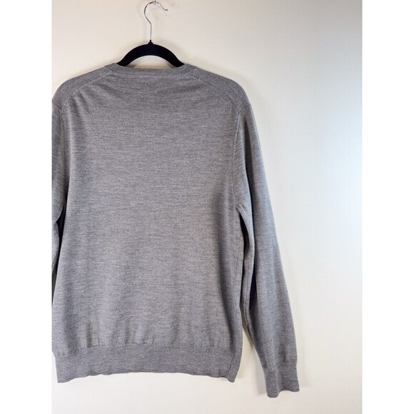 Brooks Brothers Mens Sweater V Neck Merino Wool Knit Long Sleeve Pullover Large - Picture 8 of 10